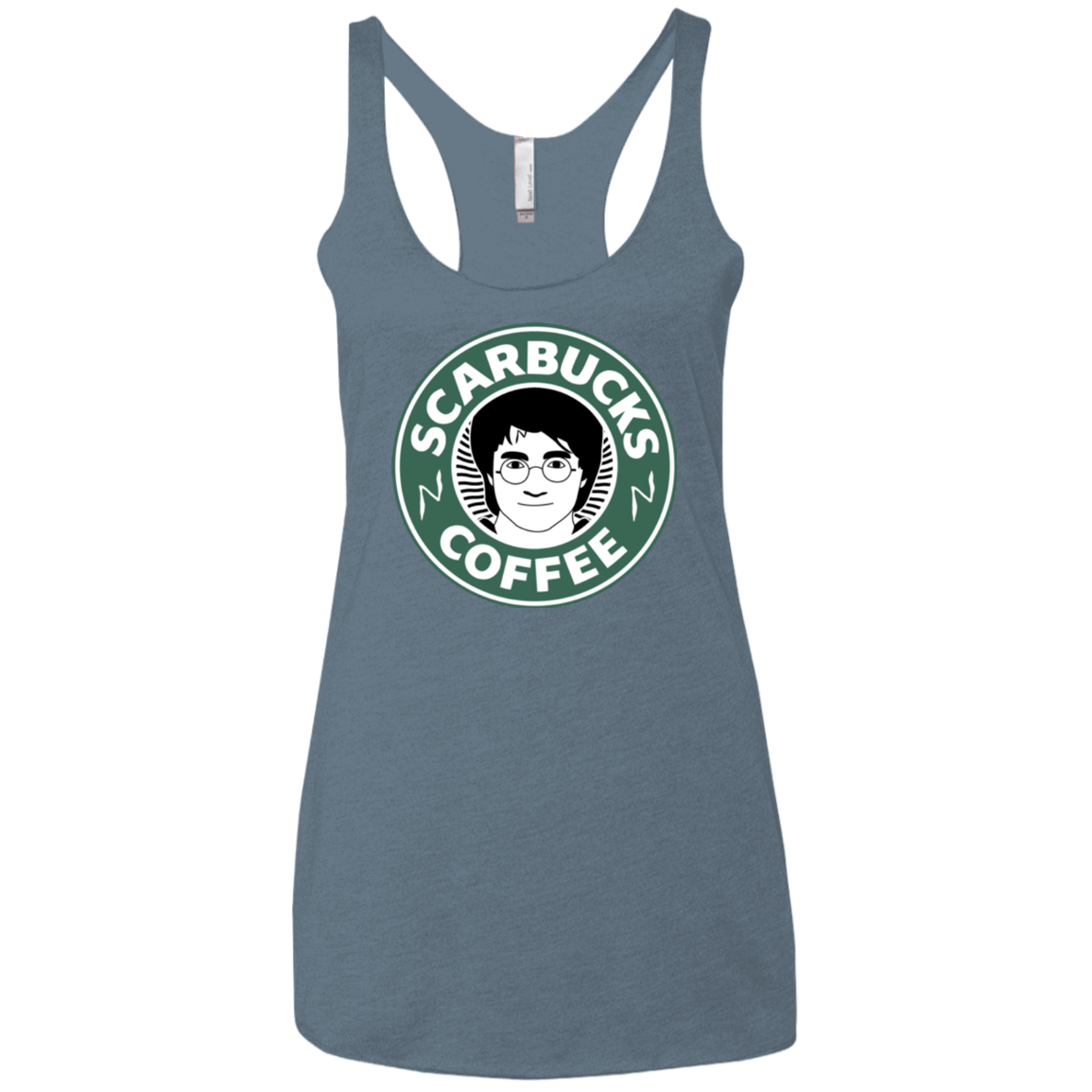 T-Shirts Indigo / X-Small Scarbucks Women's Triblend Racerback Tank