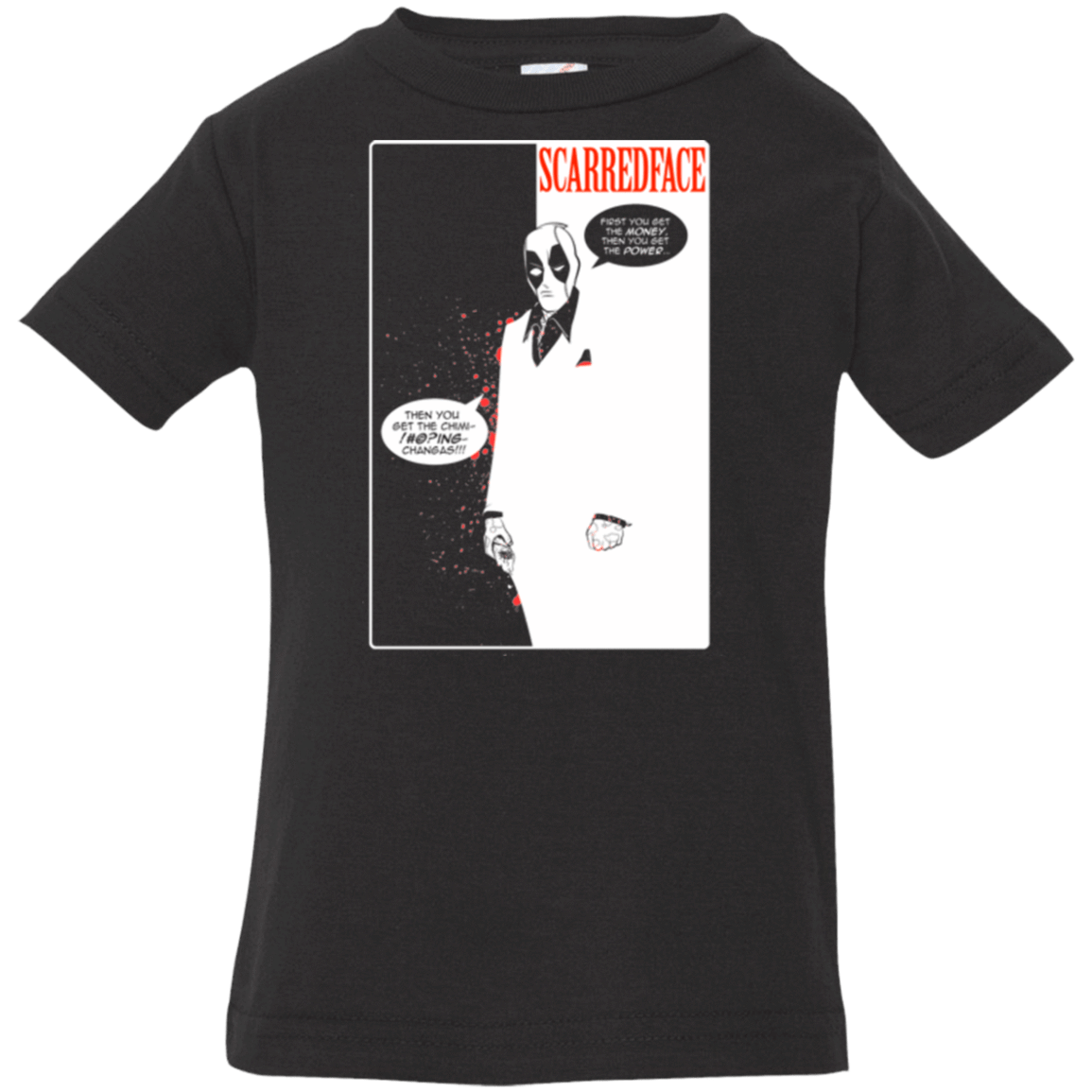T-Shirts Black / 6 Months Scarred Face Infant Premium T-Shirt