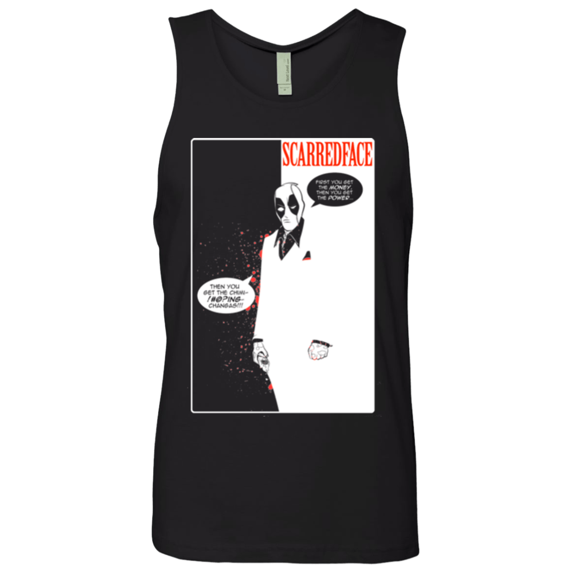T-Shirts Black / Small Scarred Face Men's Premium Tank Top