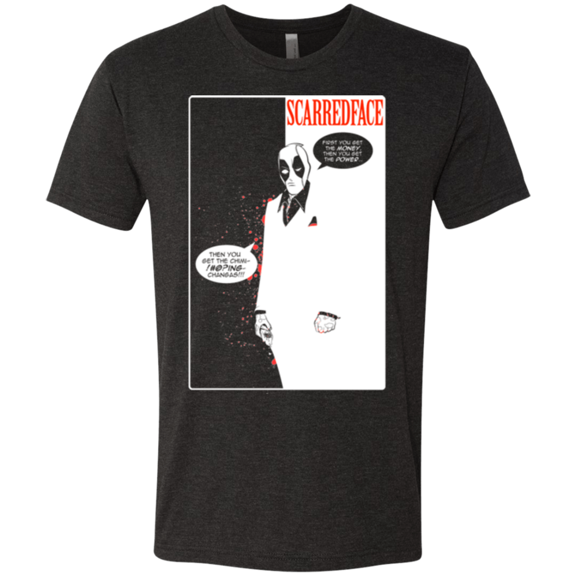 T-Shirts Vintage Black / Small Scarred Face Men's Triblend T-Shirt