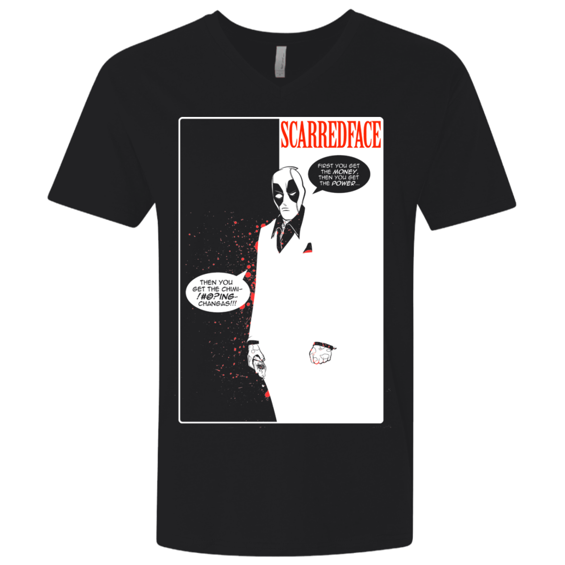 T-Shirts Black / X-Small SCARREDFACE Men's Premium V-Neck