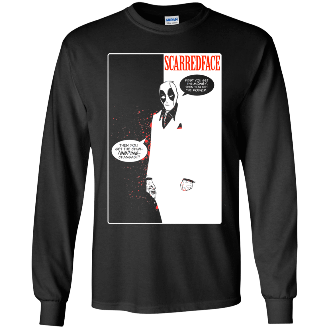 T-Shirts Black / YS SCARREDFACE Youth Long Sleeve T-Shirt