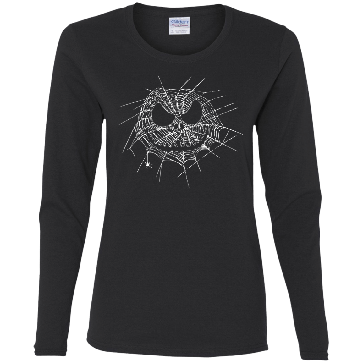 T-Shirts Black / S Scary Web Women's Long Sleeve T-Shirt