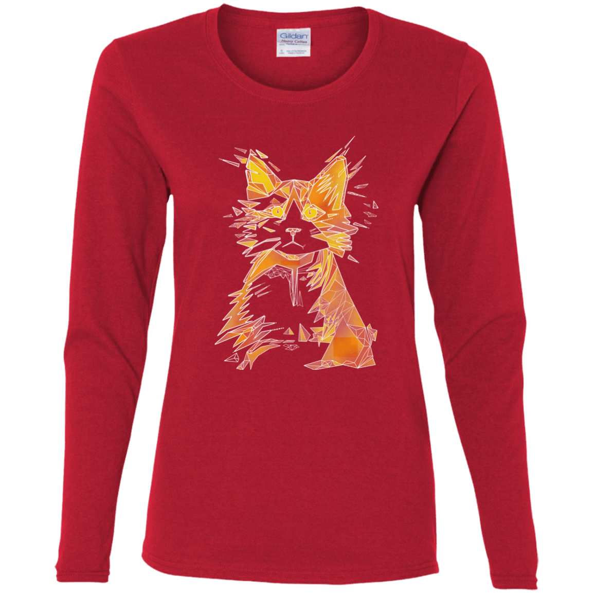 T-Shirts Red / S Scattered Women's Long Sleeve T-Shirt