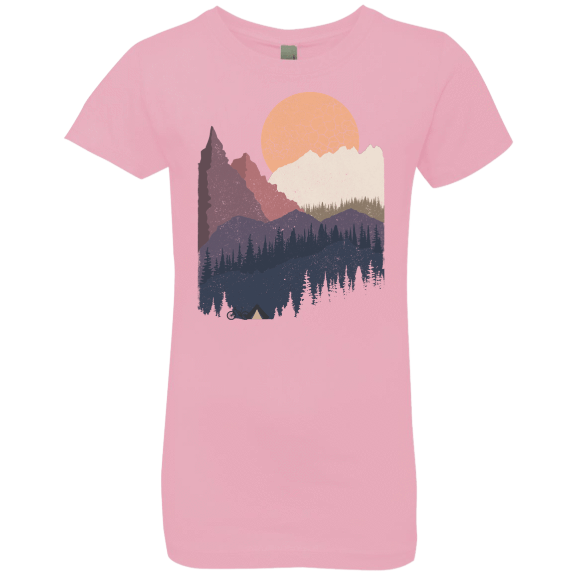T-Shirts Light Pink / YXS Scenic Camping Girls Premium T-Shirt