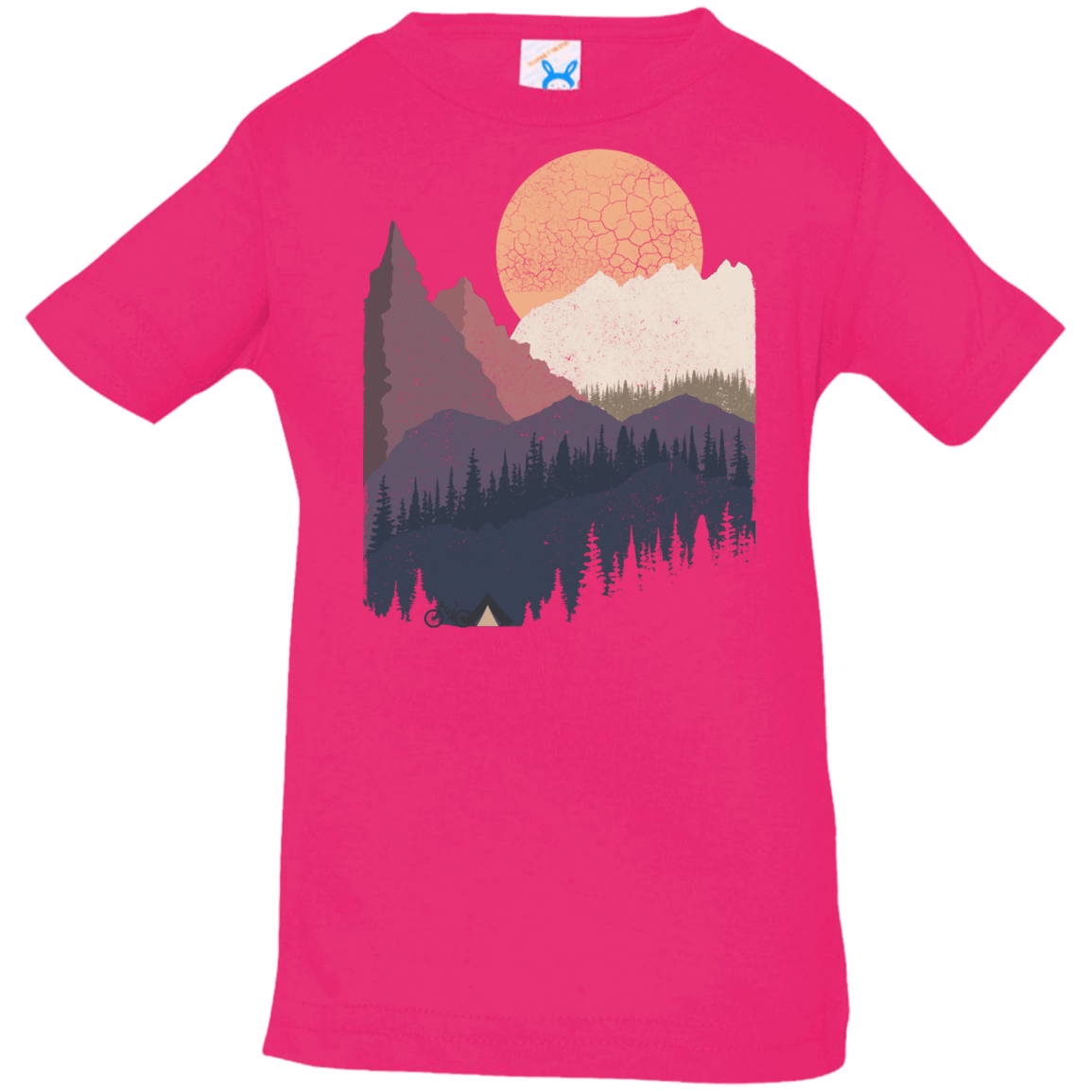 T-Shirts Hot Pink / 6 Months Scenic Camping Infant Premium T-Shirt