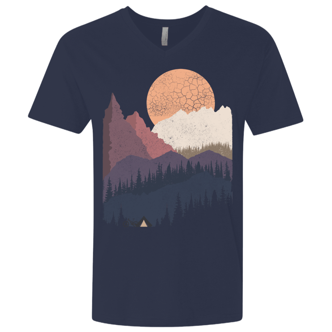 T-Shirts Midnight Navy / X-Small Scenic Camping Men's Premium V-Neck