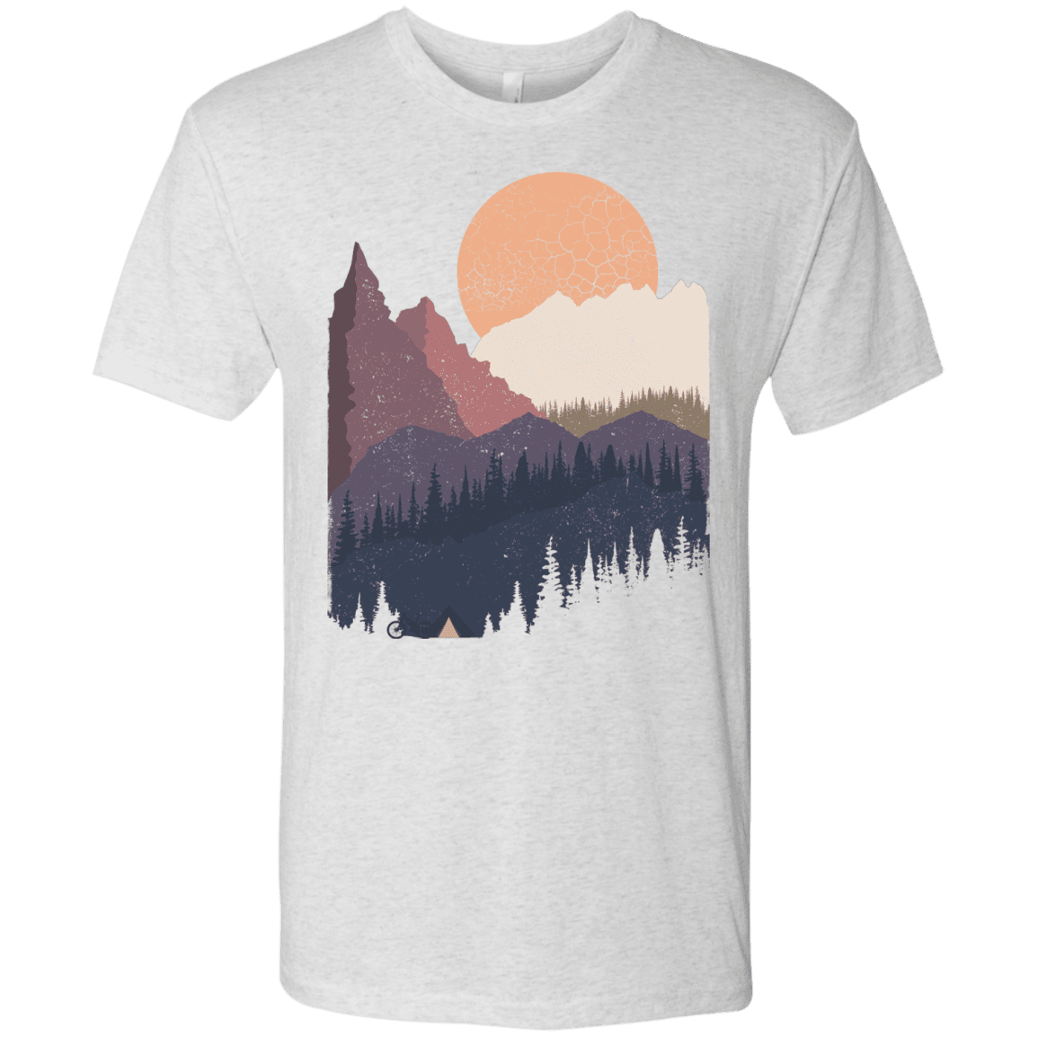 T-Shirts Heather White / S Scenic Camping Men's Triblend T-Shirt