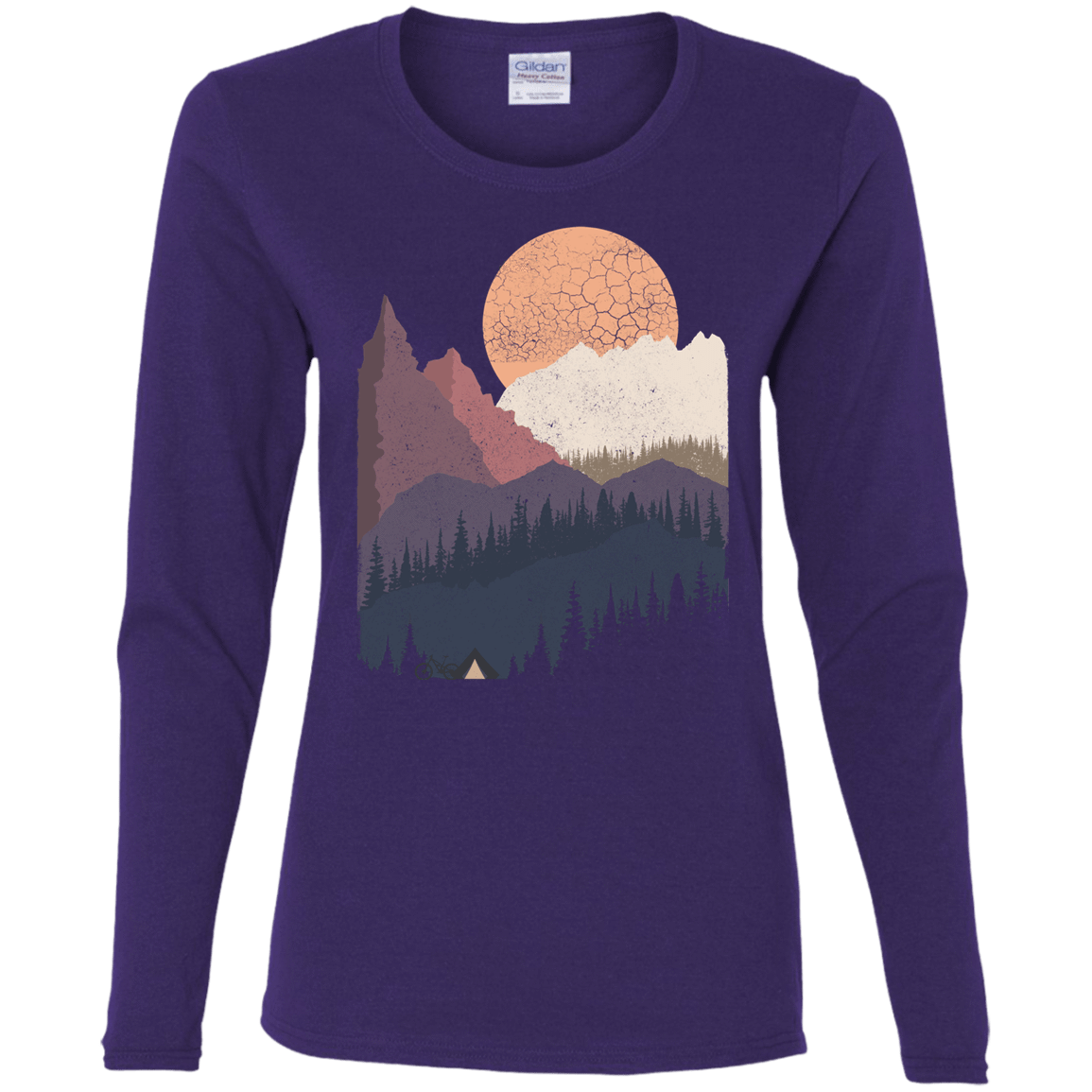 T-Shirts Purple / S Scenic Camping Women's Long Sleeve T-Shirt