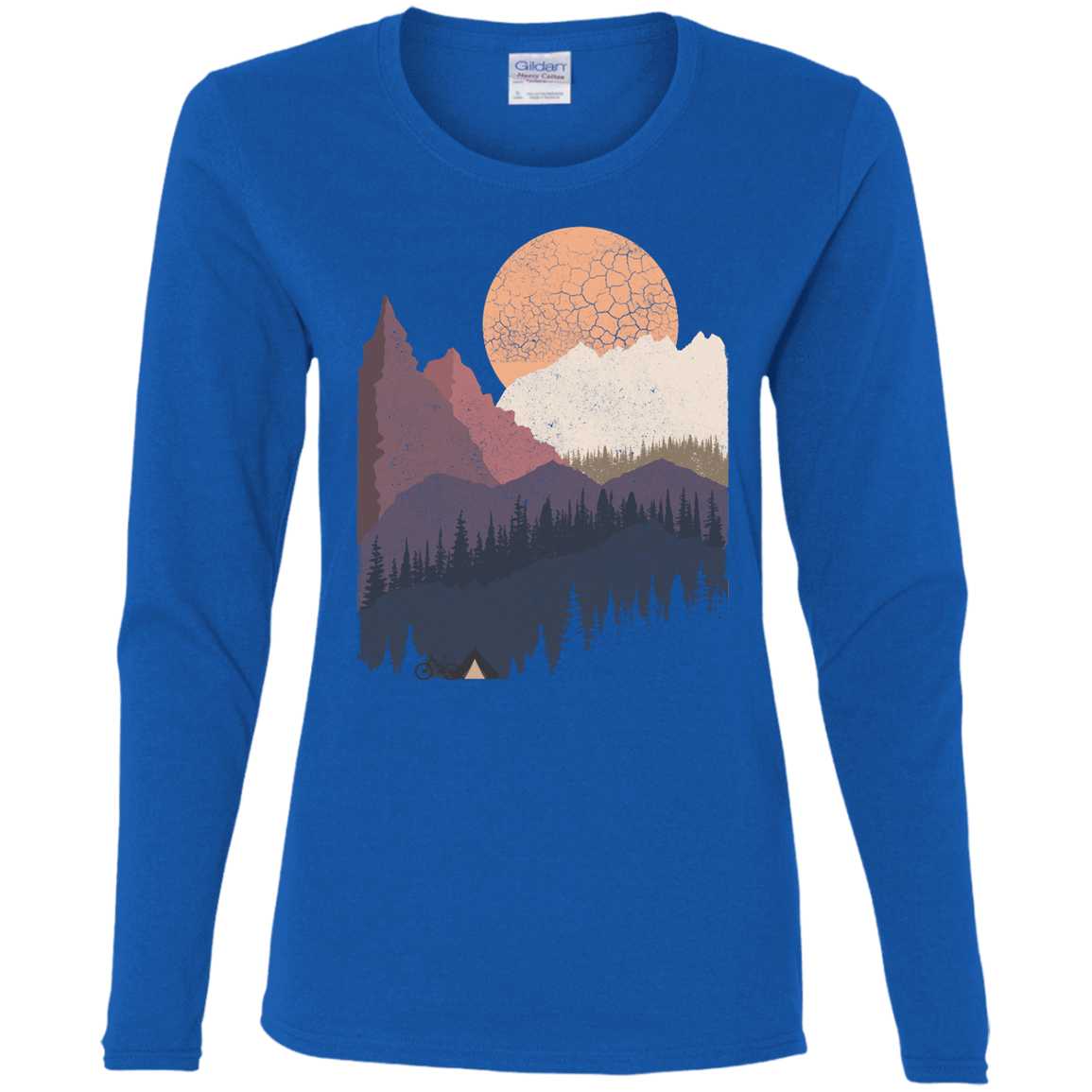 T-Shirts Royal / S Scenic Camping Women's Long Sleeve T-Shirt