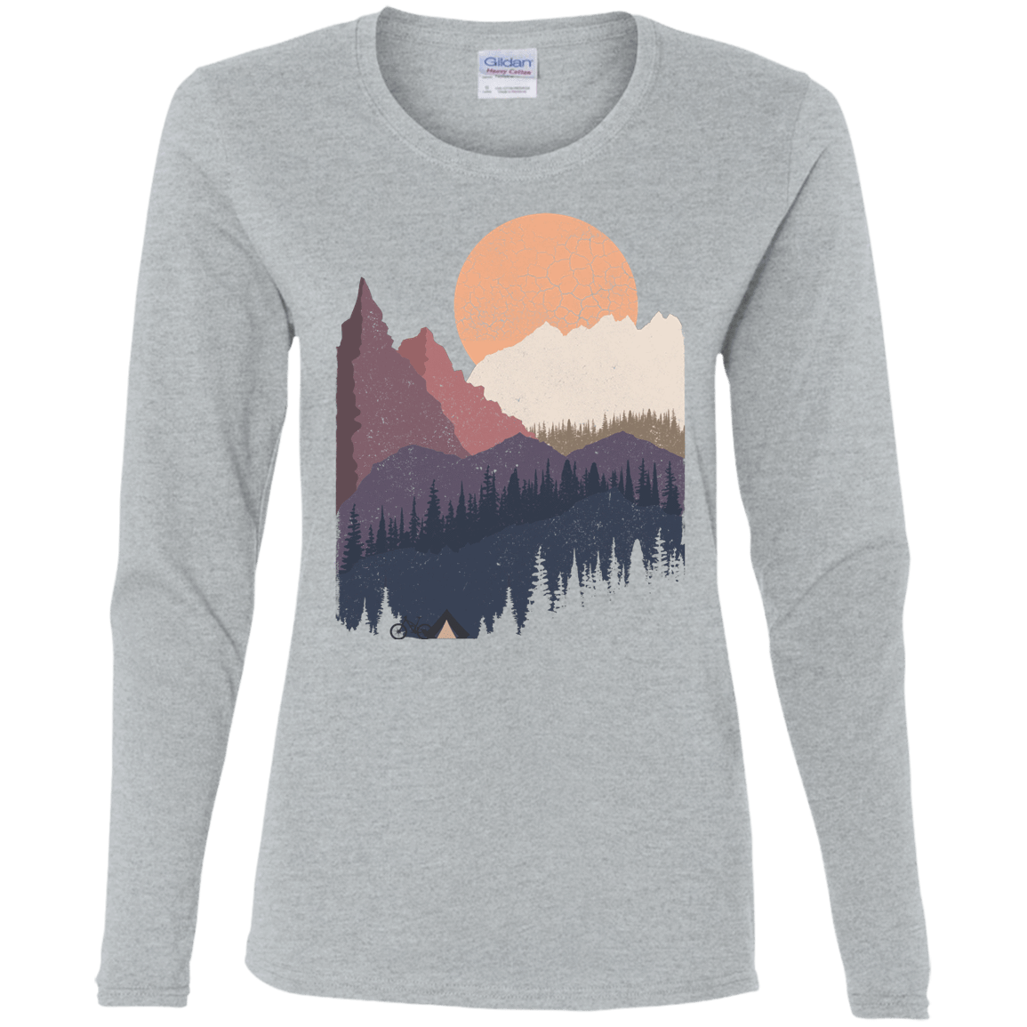 T-Shirts Sport Grey / S Scenic Camping Women's Long Sleeve T-Shirt