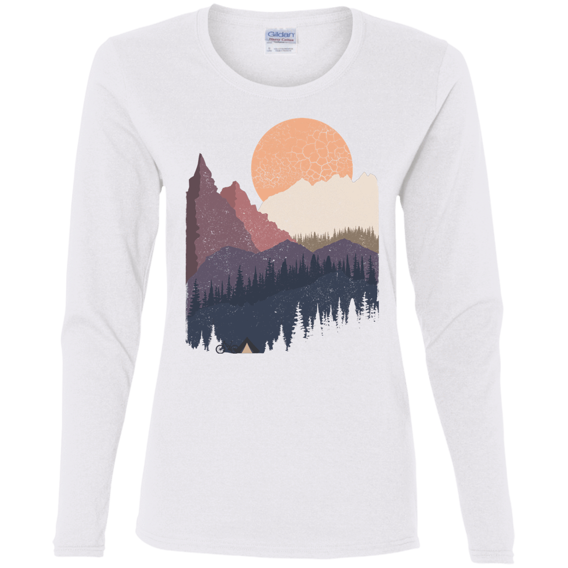 T-Shirts White / S Scenic Camping Women's Long Sleeve T-Shirt