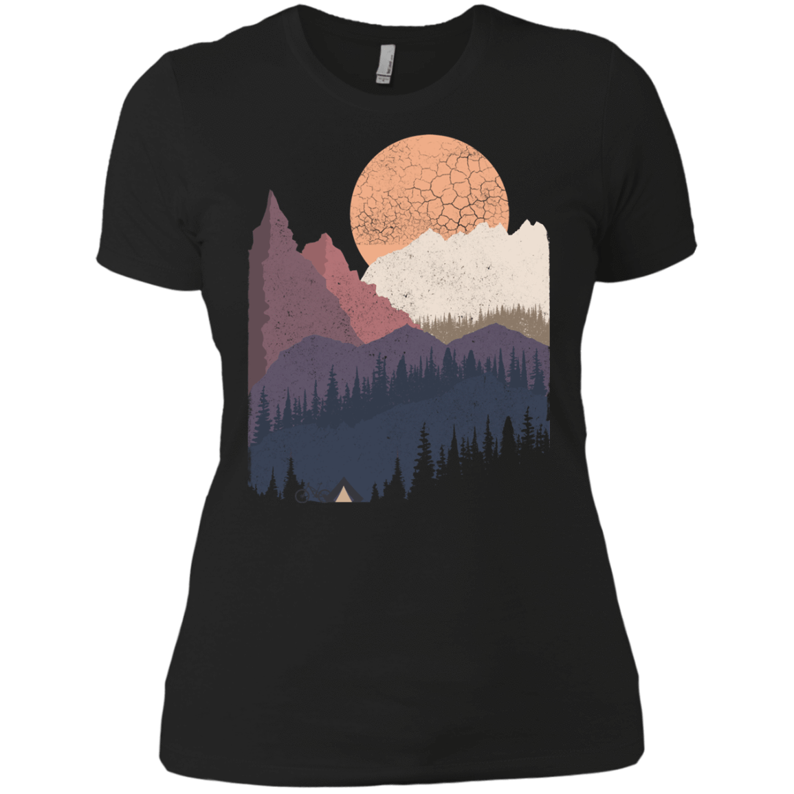 T-Shirts Black / X-Small Scenic Camping Women's Premium T-Shirt