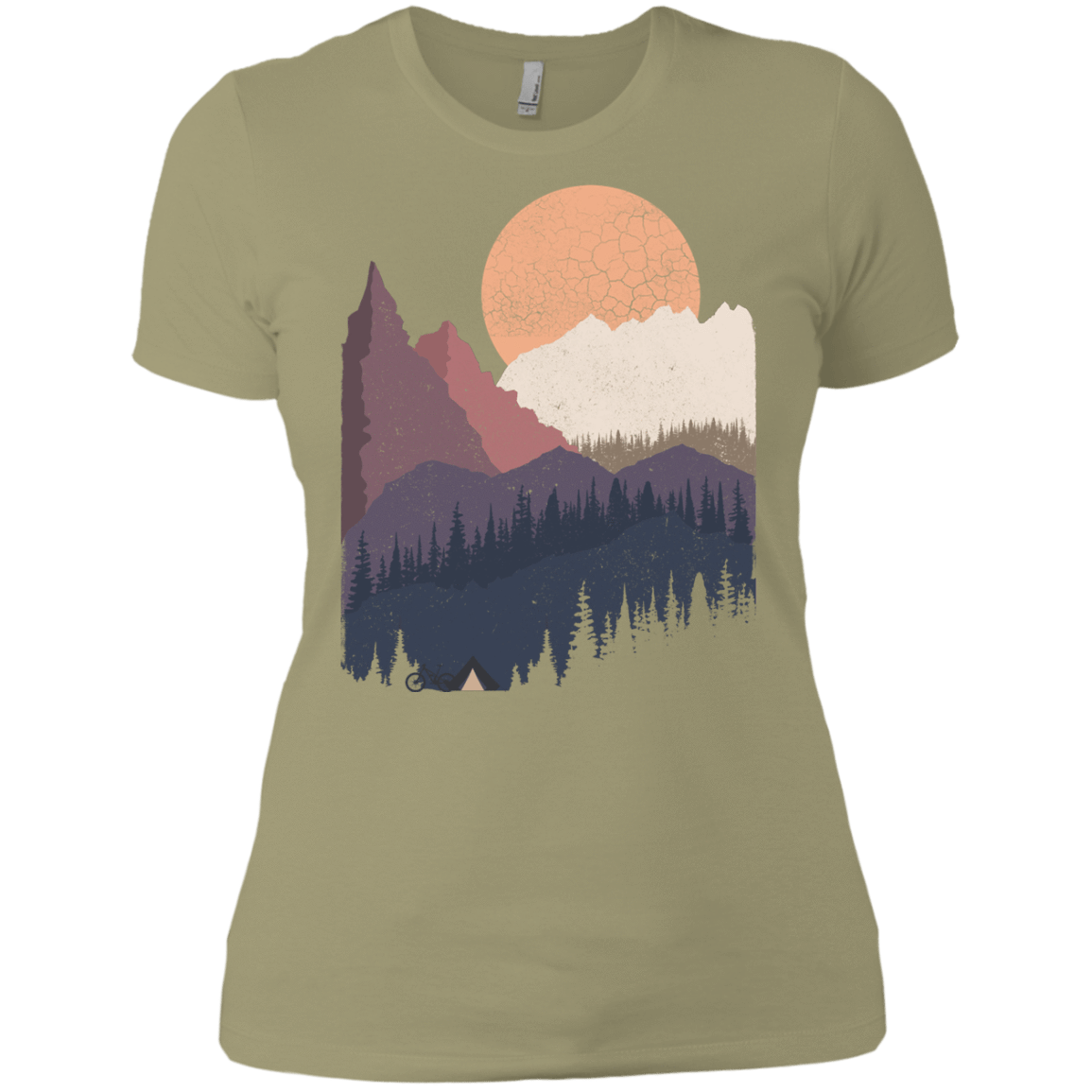 T-Shirts Light Olive / X-Small Scenic Camping Women's Premium T-Shirt