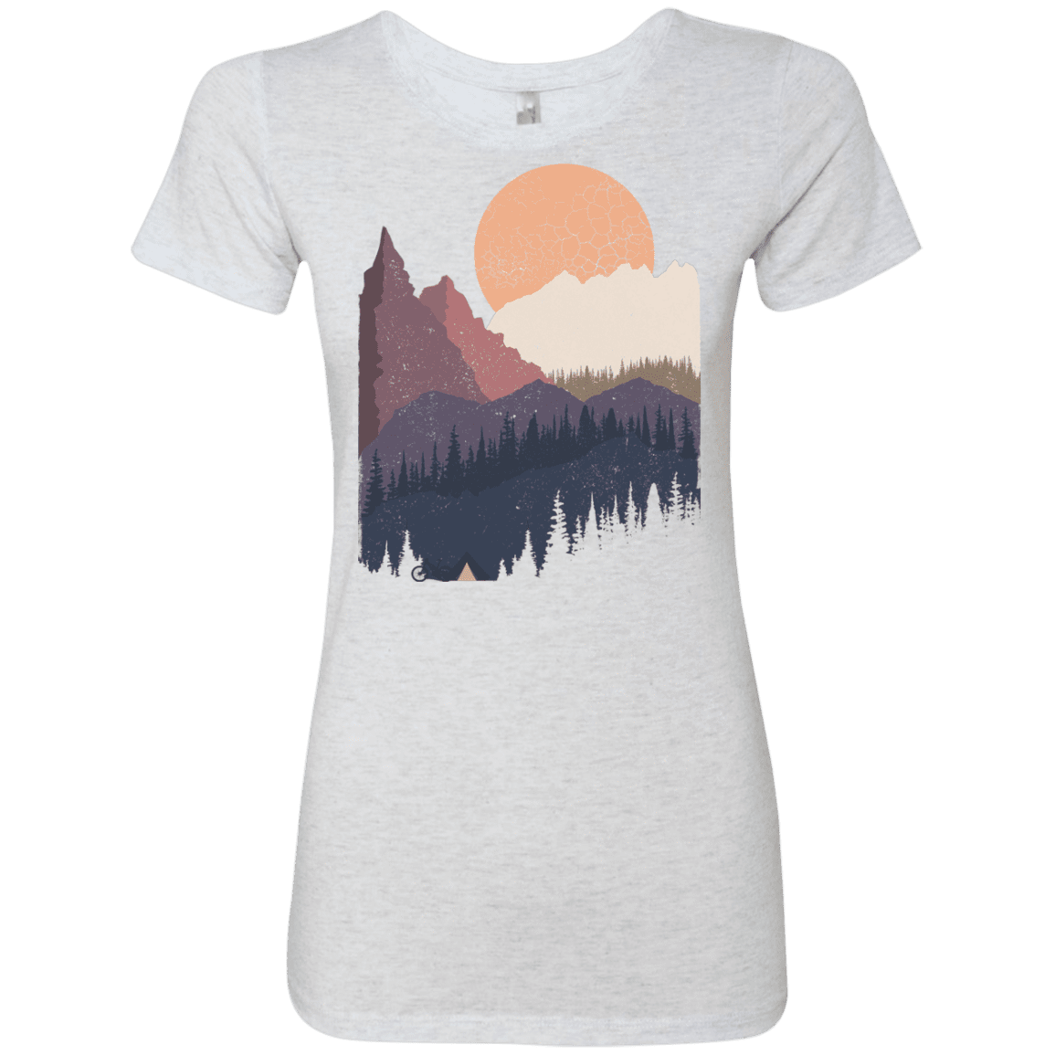 T-Shirts Heather White / S Scenic Camping Women's Triblend T-Shirt