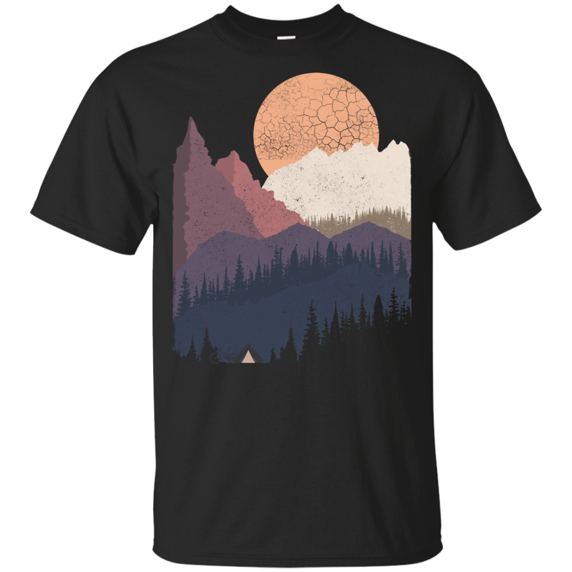T-Shirts Black / YXS Scenic Camping Youth T-Shirt