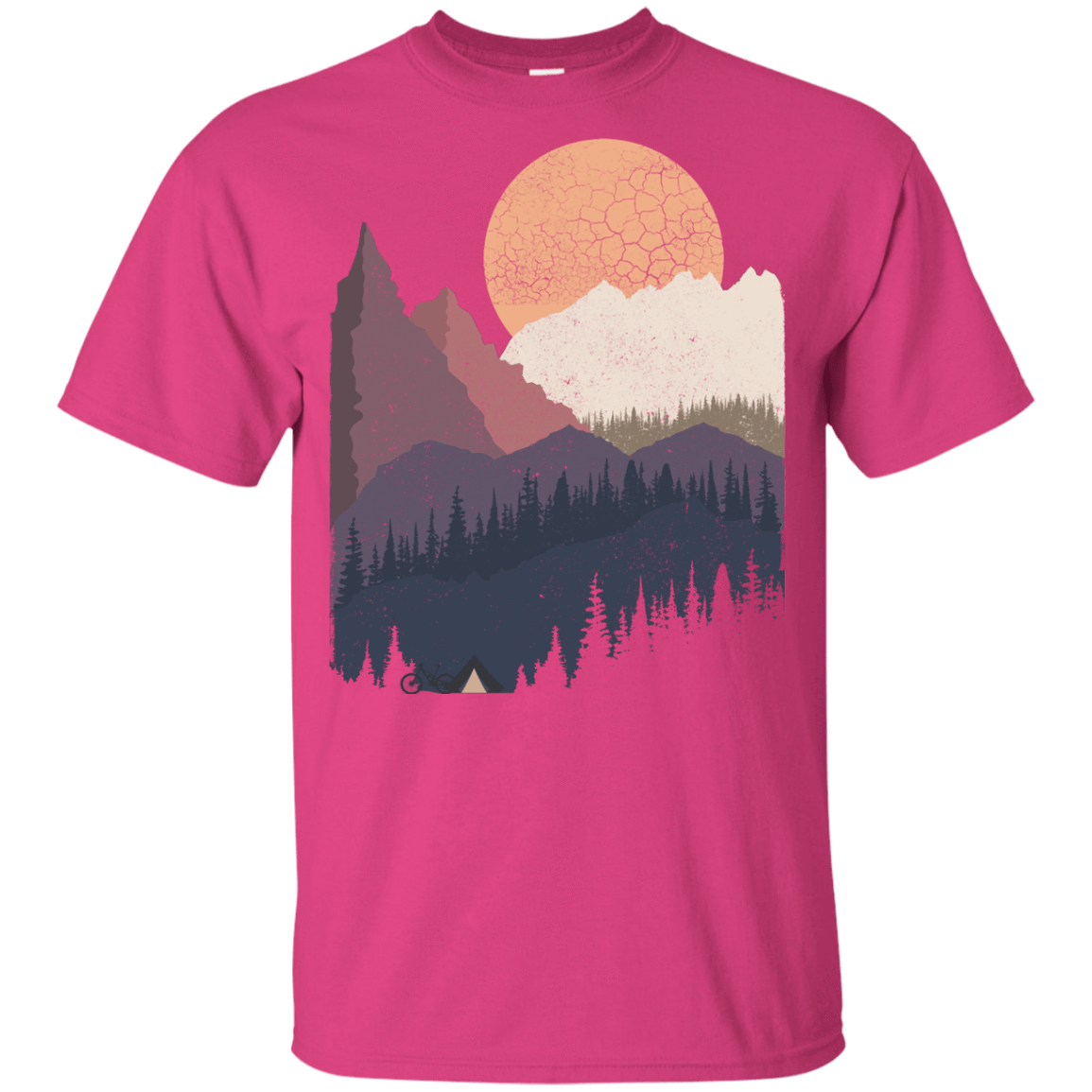 T-Shirts Heliconia / YXS Scenic Camping Youth T-Shirt