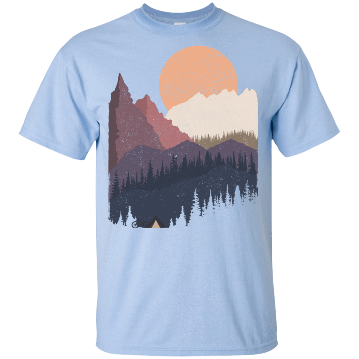 T-Shirts Light Blue / YXS Scenic Camping Youth T-Shirt
