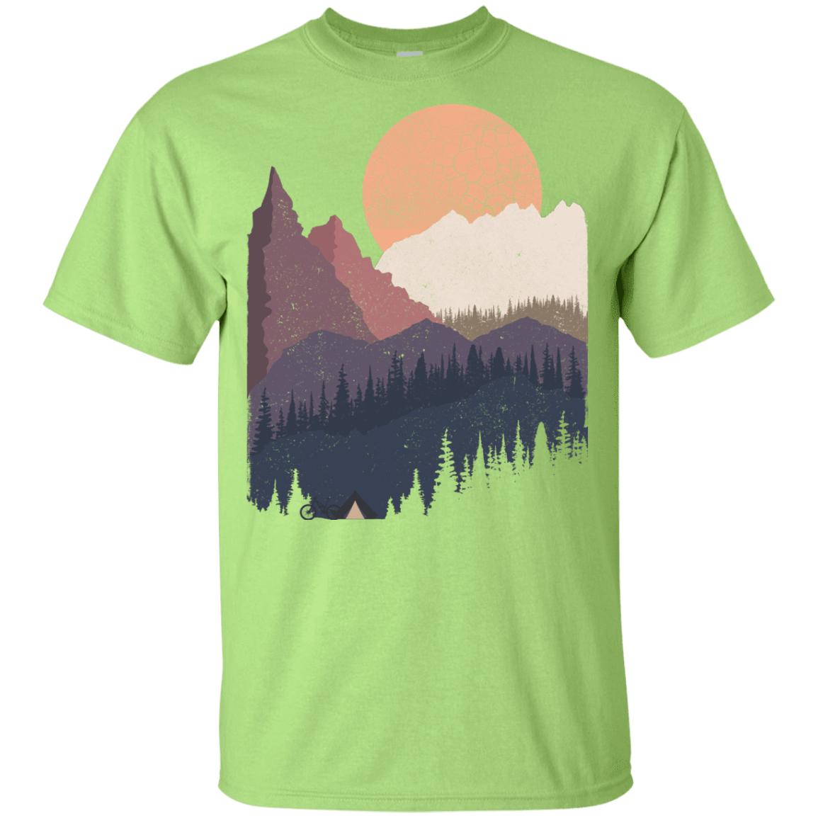 T-Shirts Mint Green / YXS Scenic Camping Youth T-Shirt