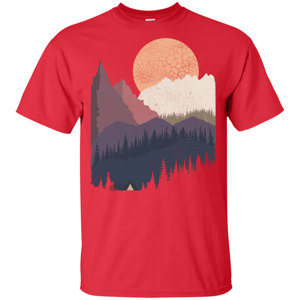 T-Shirts Red / YXS Scenic Camping Youth T-Shirt
