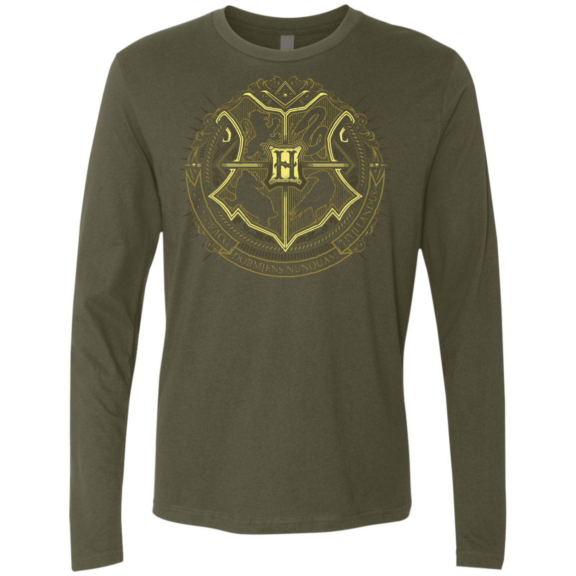 T-Shirts Military Green / Small School of Magic Men's Premium Long Sleeve