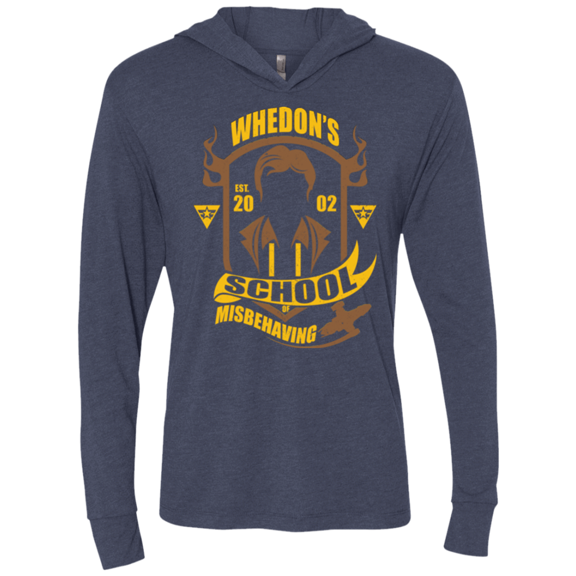 T-Shirts Vintage Navy / X-Small School of Misbehaving Triblend Long Sleeve Hoodie Tee