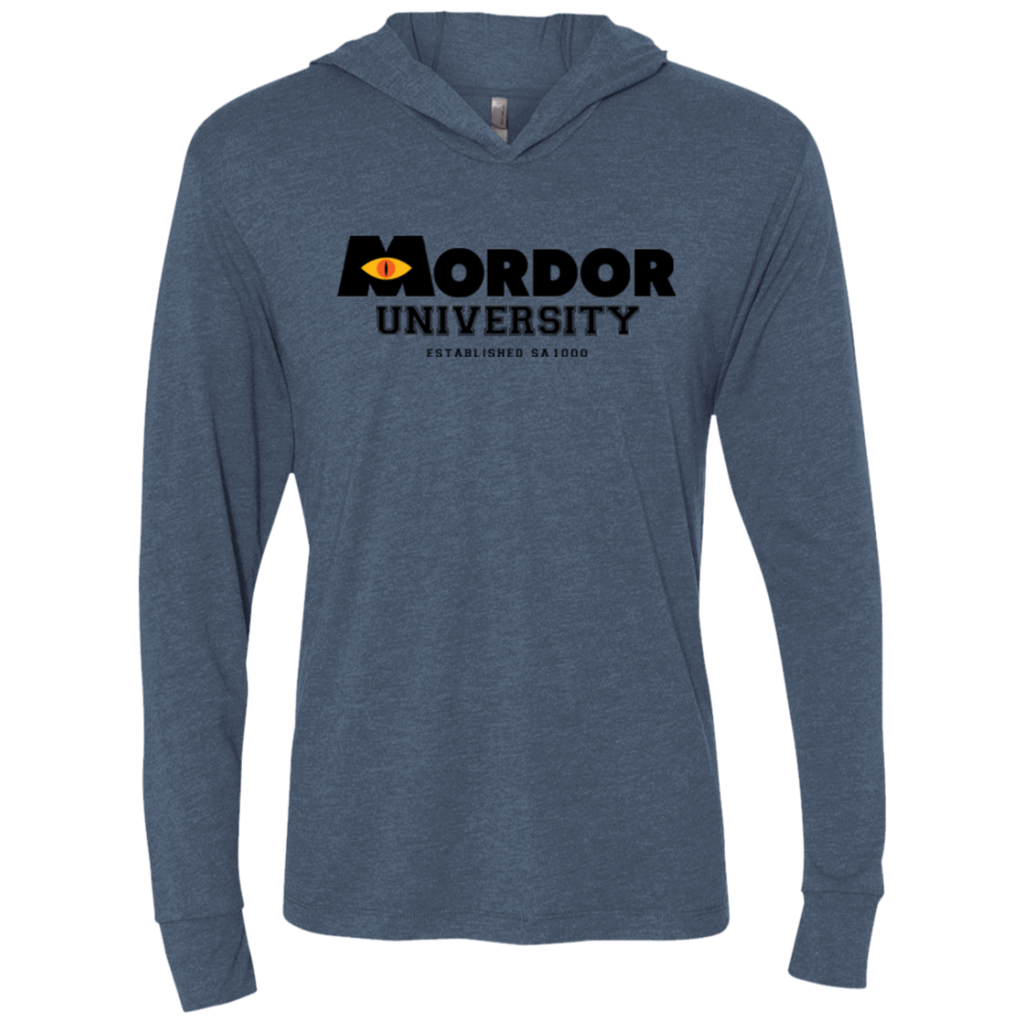 T-Shirts Indigo / X-Small School To Rule Them All Triblend Long Sleeve Hoodie Tee