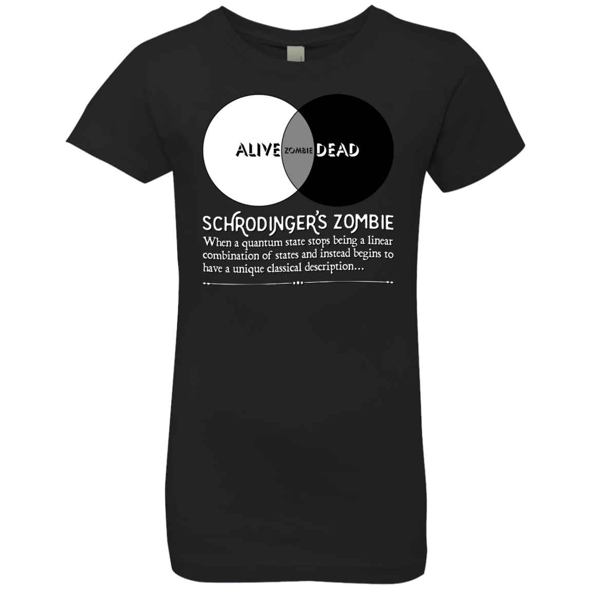 T-Shirts Black / YXS Schrödinger's Zombie Girls Premium T-Shirt