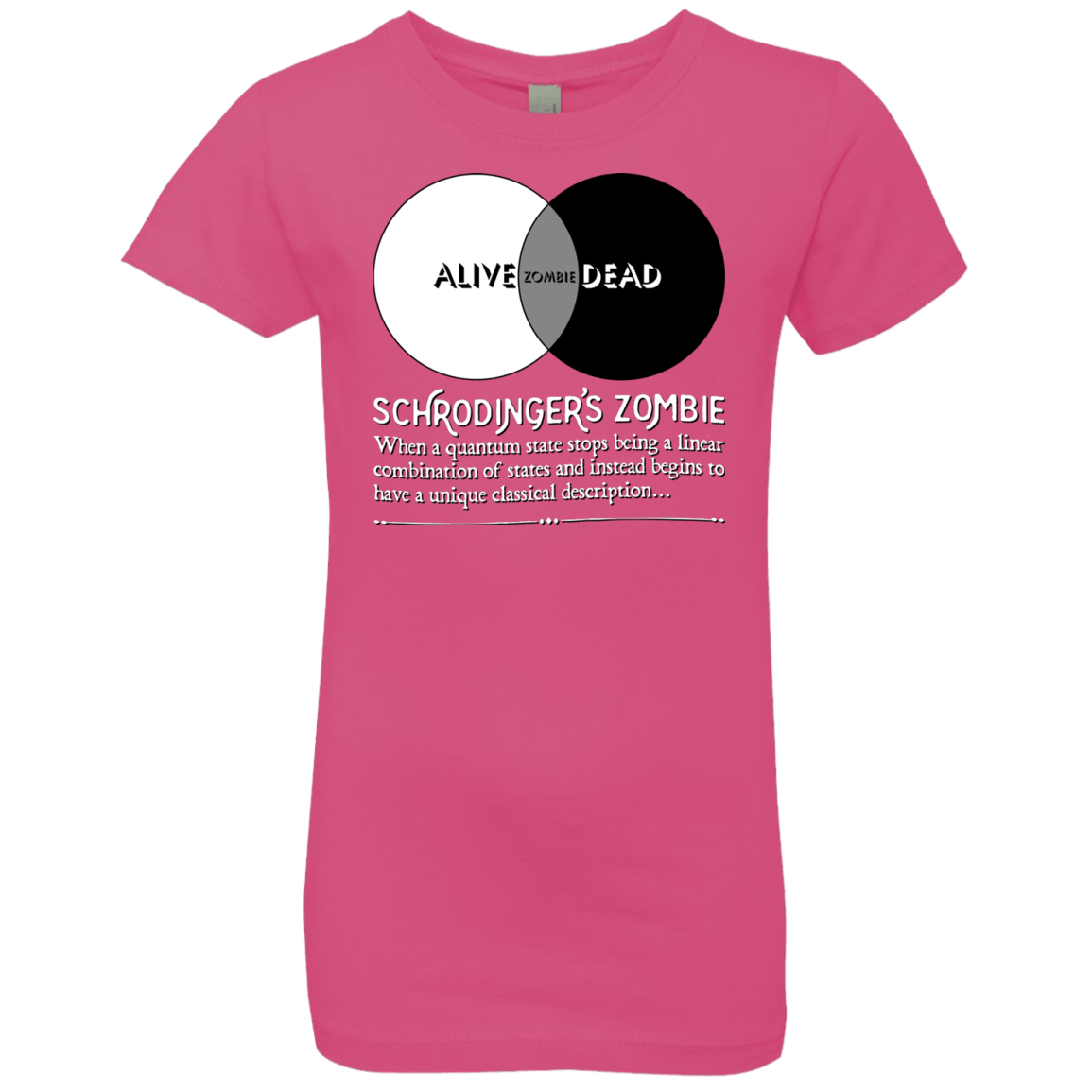 T-Shirts Hot Pink / YXS Schrödinger's Zombie Girls Premium T-Shirt