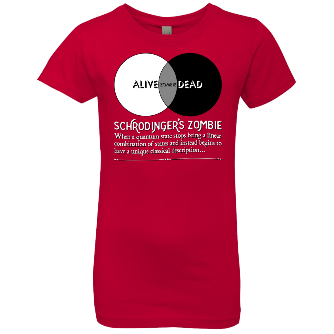 T-Shirts Red / YXS Schrödinger's Zombie Girls Premium T-Shirt