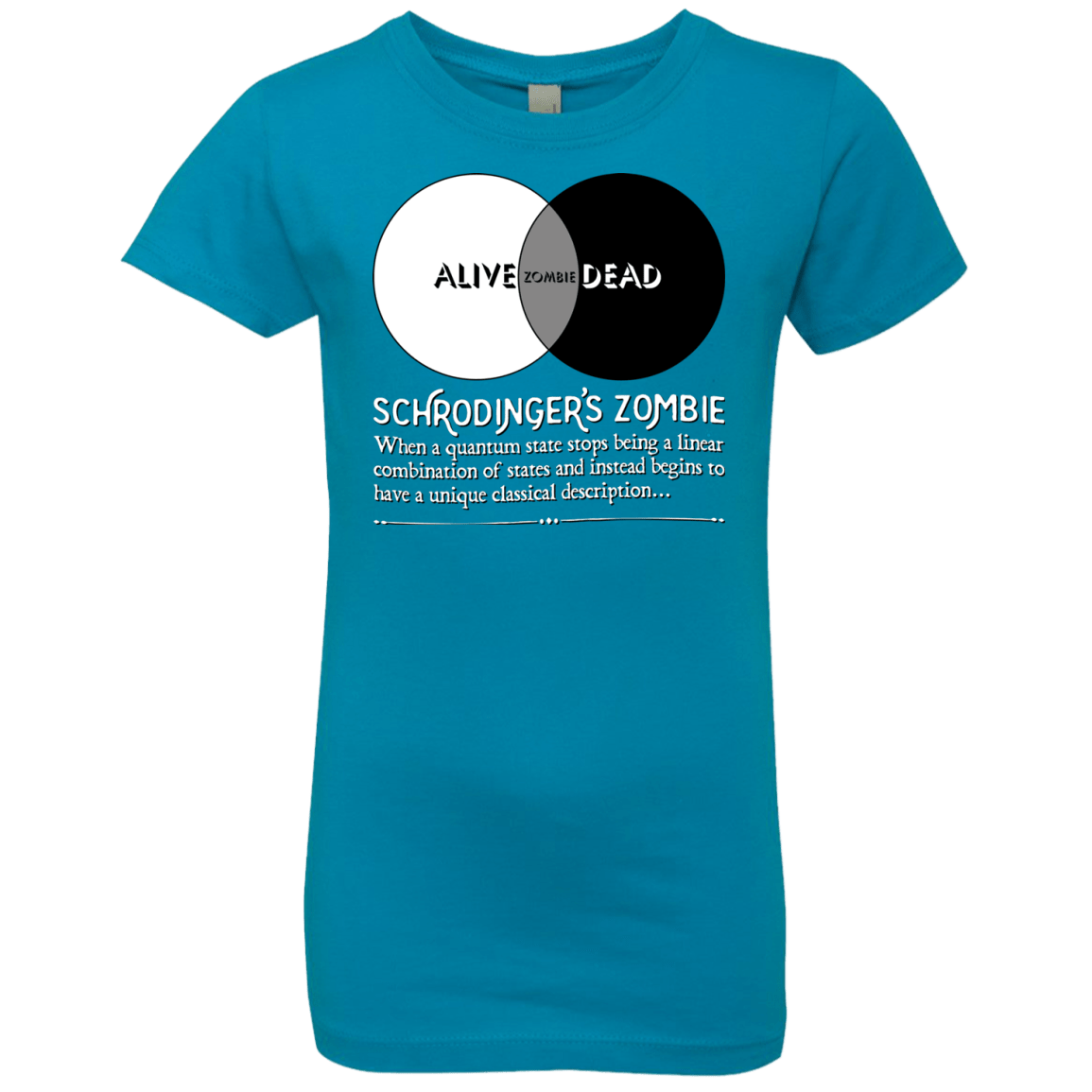 T-Shirts Turquoise / YXS Schrödinger's Zombie Girls Premium T-Shirt
