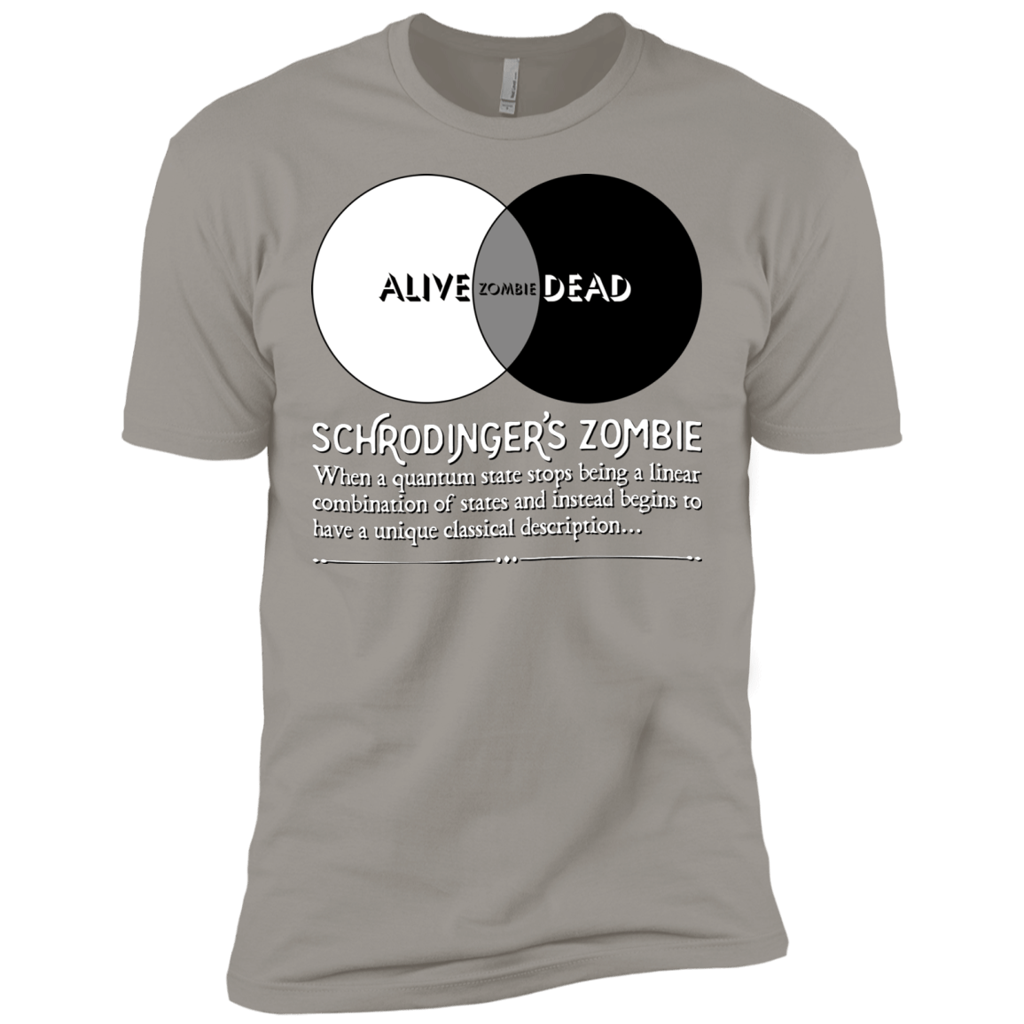 T-Shirts Light Grey / X-Small Schrödinger's Zombie Men's Premium T-Shirt