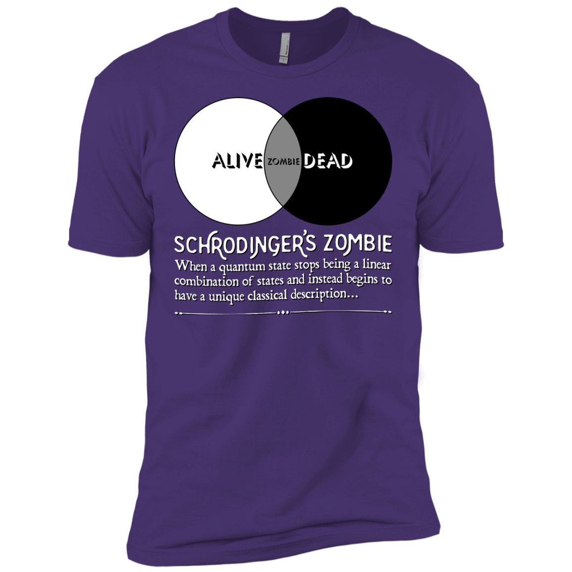 T-Shirts Purple / X-Small Schrödinger's Zombie Men's Premium T-Shirt