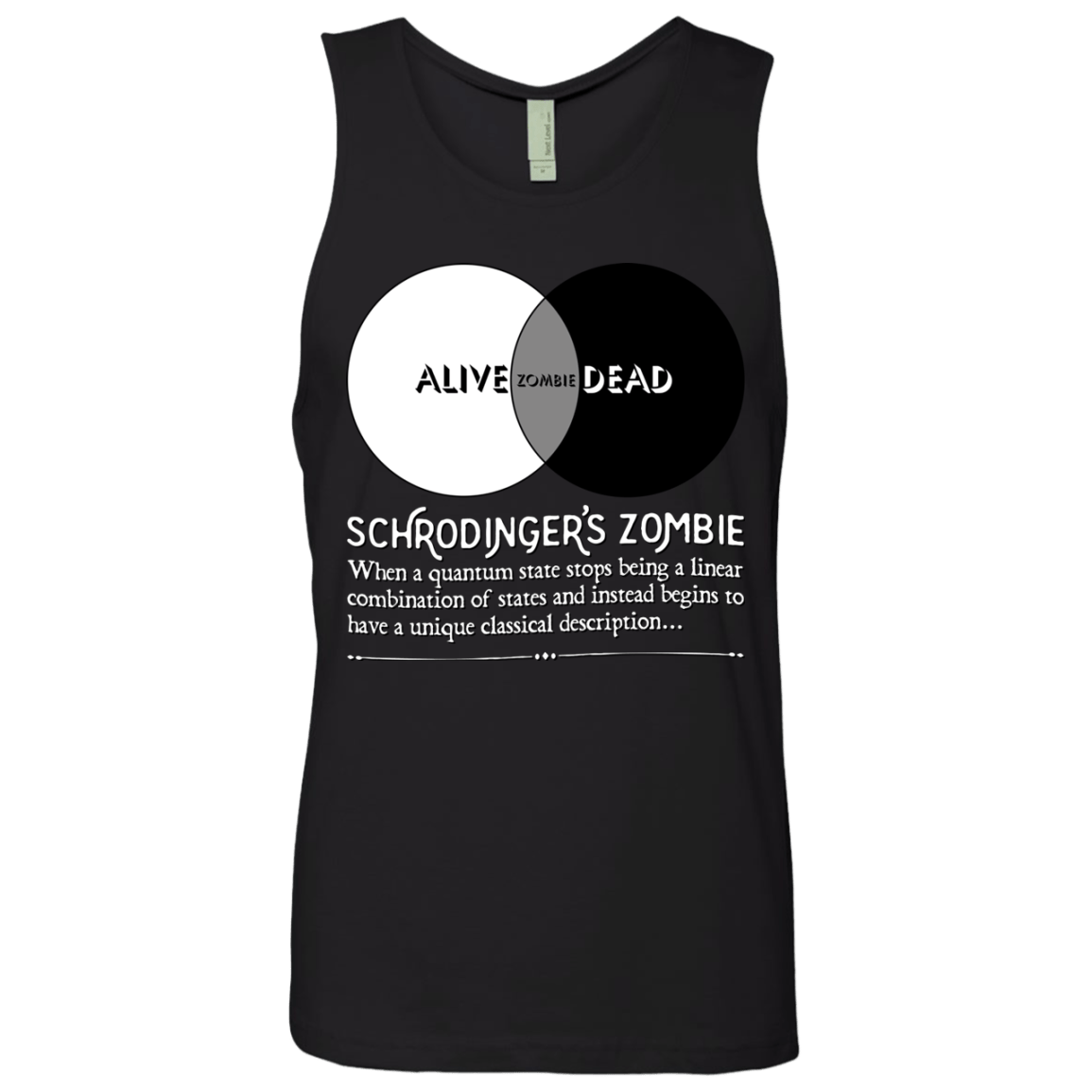 T-Shirts Black / Small Schrödinger's Zombie Men's Premium Tank Top