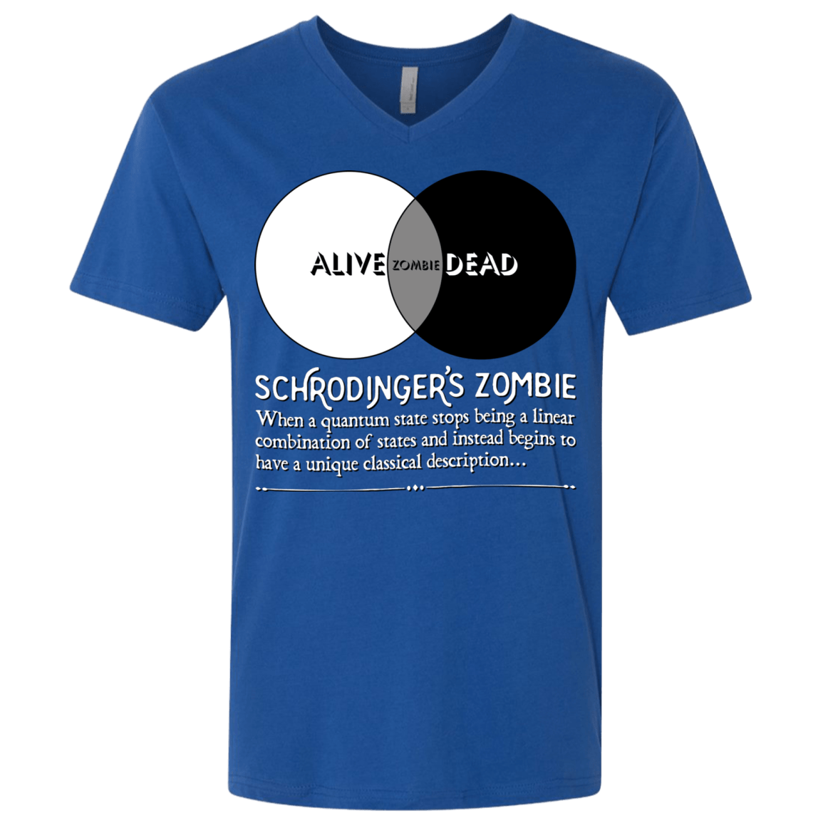 Schrödinger's Zombie Men's Premium V-Neck
