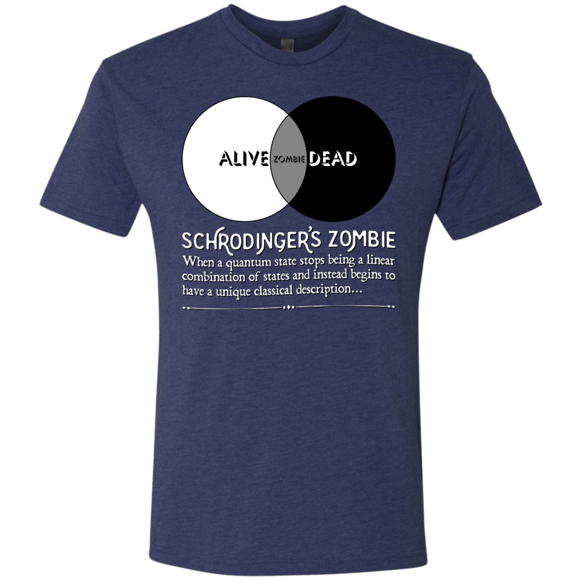 T-Shirts Vintage Navy / Small Schrödinger's Zombie Men's Triblend T-Shirt