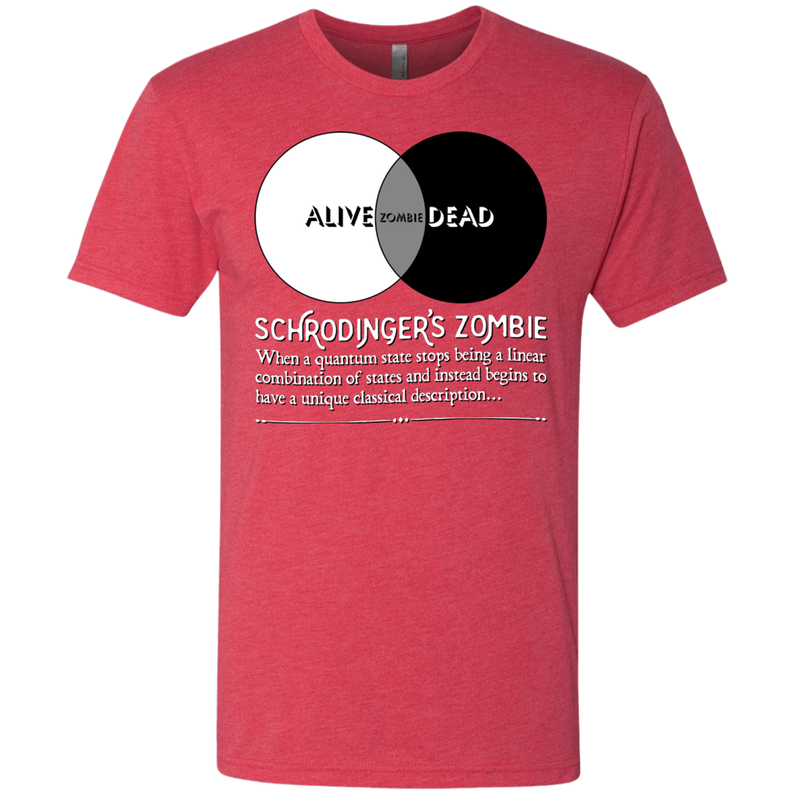 T-Shirts Vintage Red / Small Schrödinger's Zombie Men's Triblend T-Shirt