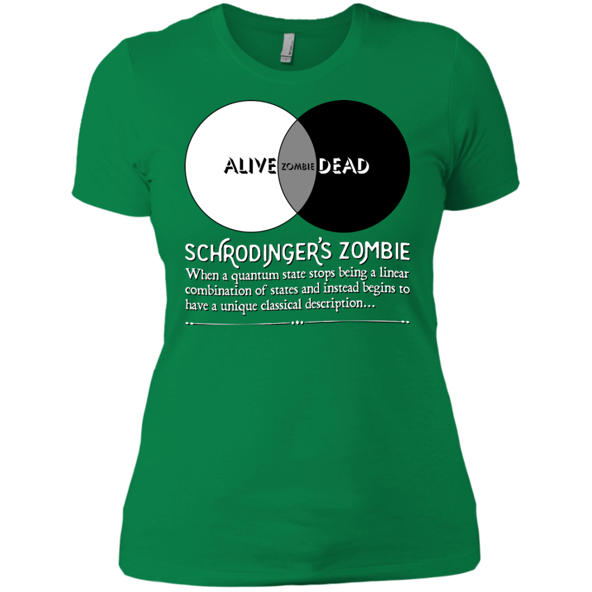 T-Shirts Kelly Green / X-Small Schrödinger's Zombie Women's Premium T-Shirt