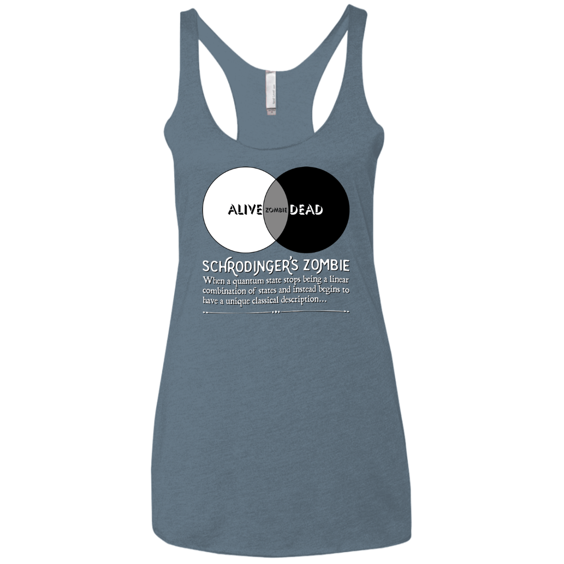 T-Shirts Indigo / X-Small Schrödinger's Zombie Women's Triblend Racerback Tank