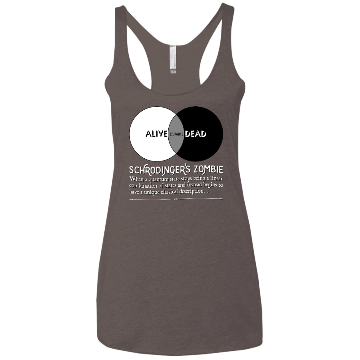 T-Shirts Macchiato / X-Small Schrödinger's Zombie Women's Triblend Racerback Tank