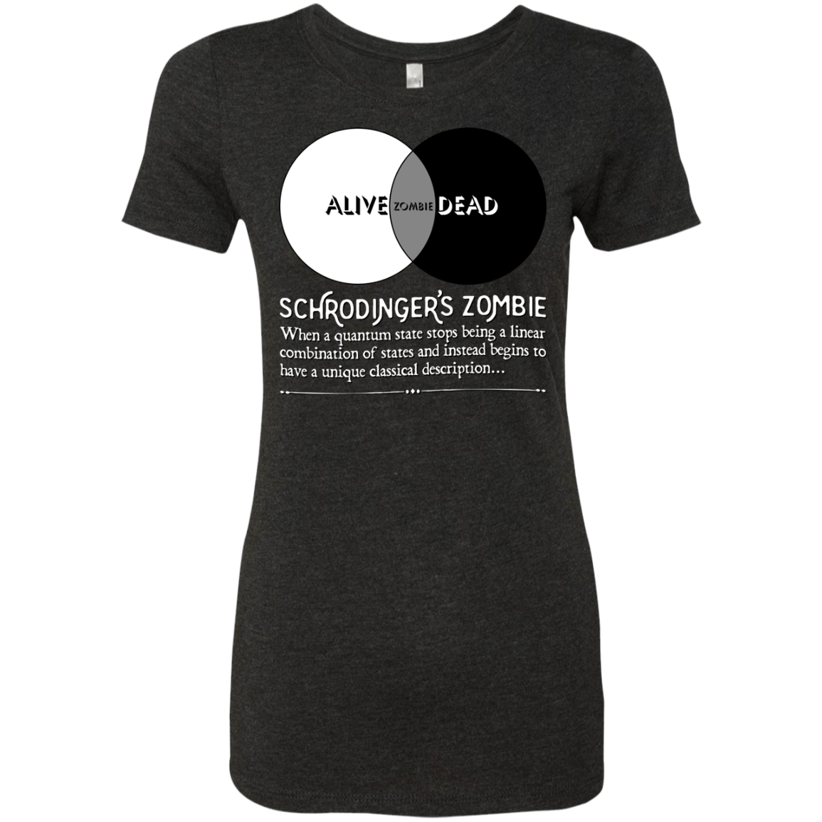 T-Shirts Vintage Black / Small Schrödinger's Zombie Women's Triblend T-Shirt