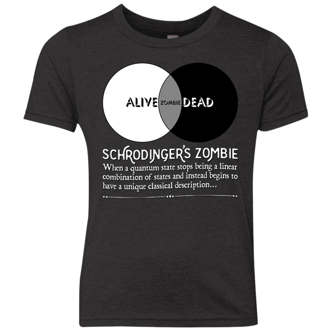 T-Shirts Vintage Black / YXS Schrödinger's Zombie Youth Triblend T-Shirt