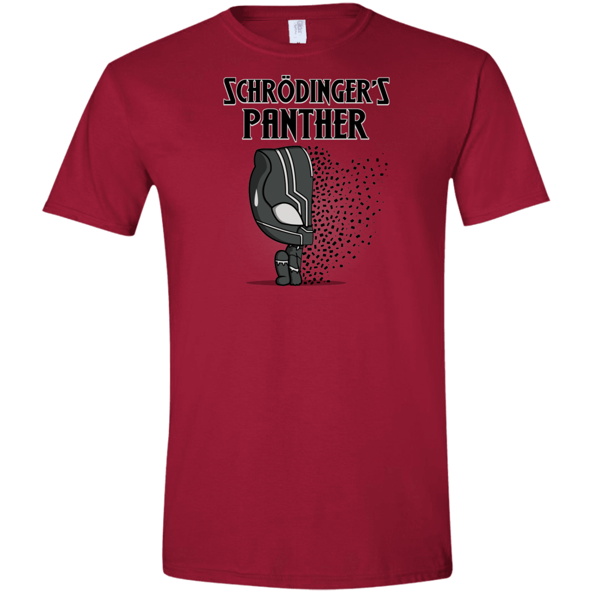 T-Shirts Cardinal Red / S Schrodingers Panther Men's Semi-Fitted Softstyle