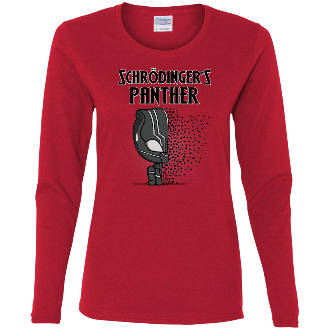 T-Shirts Red / S Schrodingers Panther Women's Long Sleeve T-Shirt