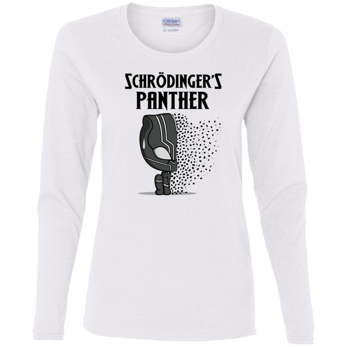 T-Shirts White / S Schrodingers Panther Women's Long Sleeve T-Shirt
