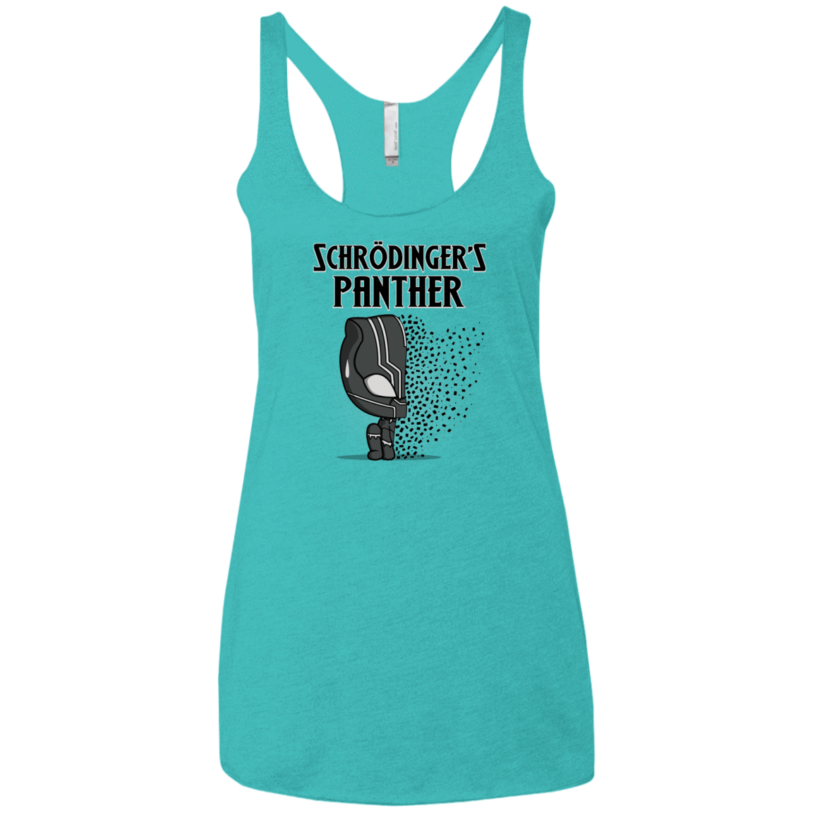 T-Shirts Tahiti Blue / X-Small Schrodingers Panther Women's Triblend Racerback Tank