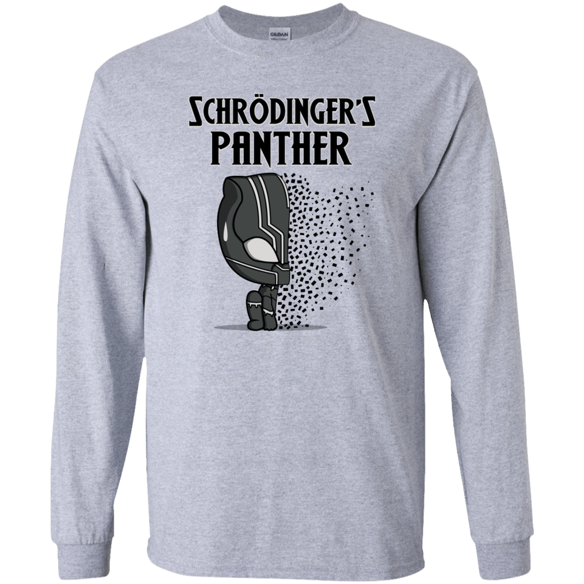 T-Shirts Sport Grey / YS Schrodingers Panther Youth Long Sleeve T-Shirt
