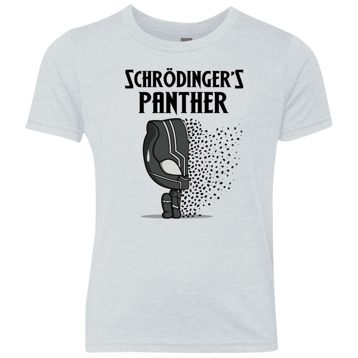 T-Shirts Heather White / YXS Schrodingers Panther Youth Triblend T-Shirt