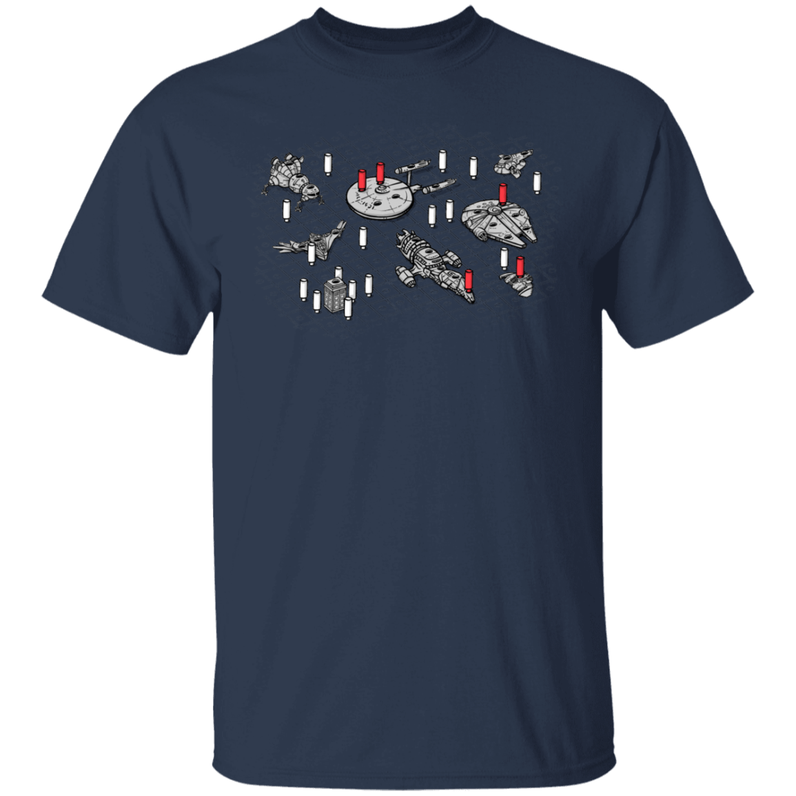 T-Shirts Navy / YXS Sci-Fi Battleship Youth T-Shirt