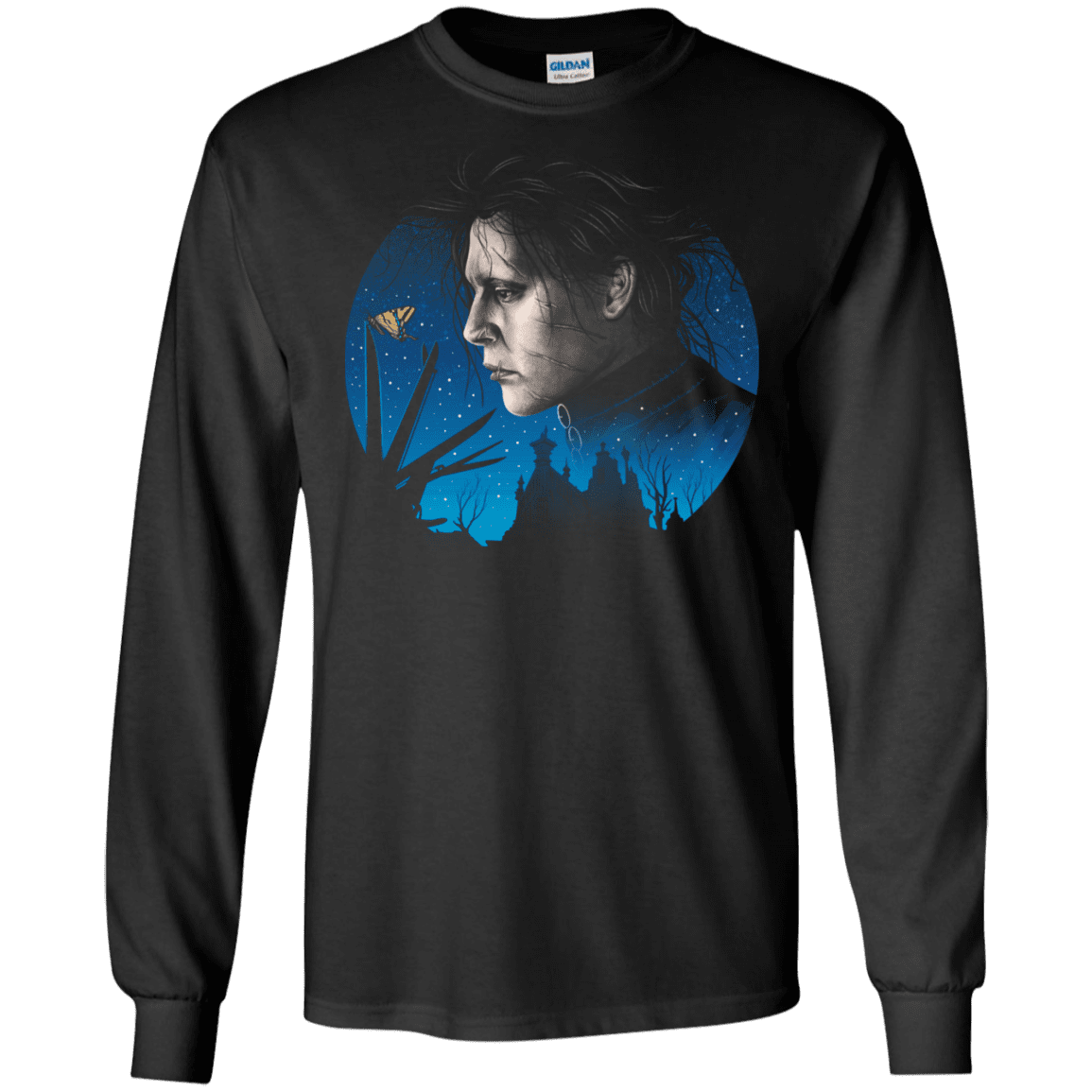 T-Shirts Black / S Scissored Gentleman Men's Long Sleeve T-Shirt